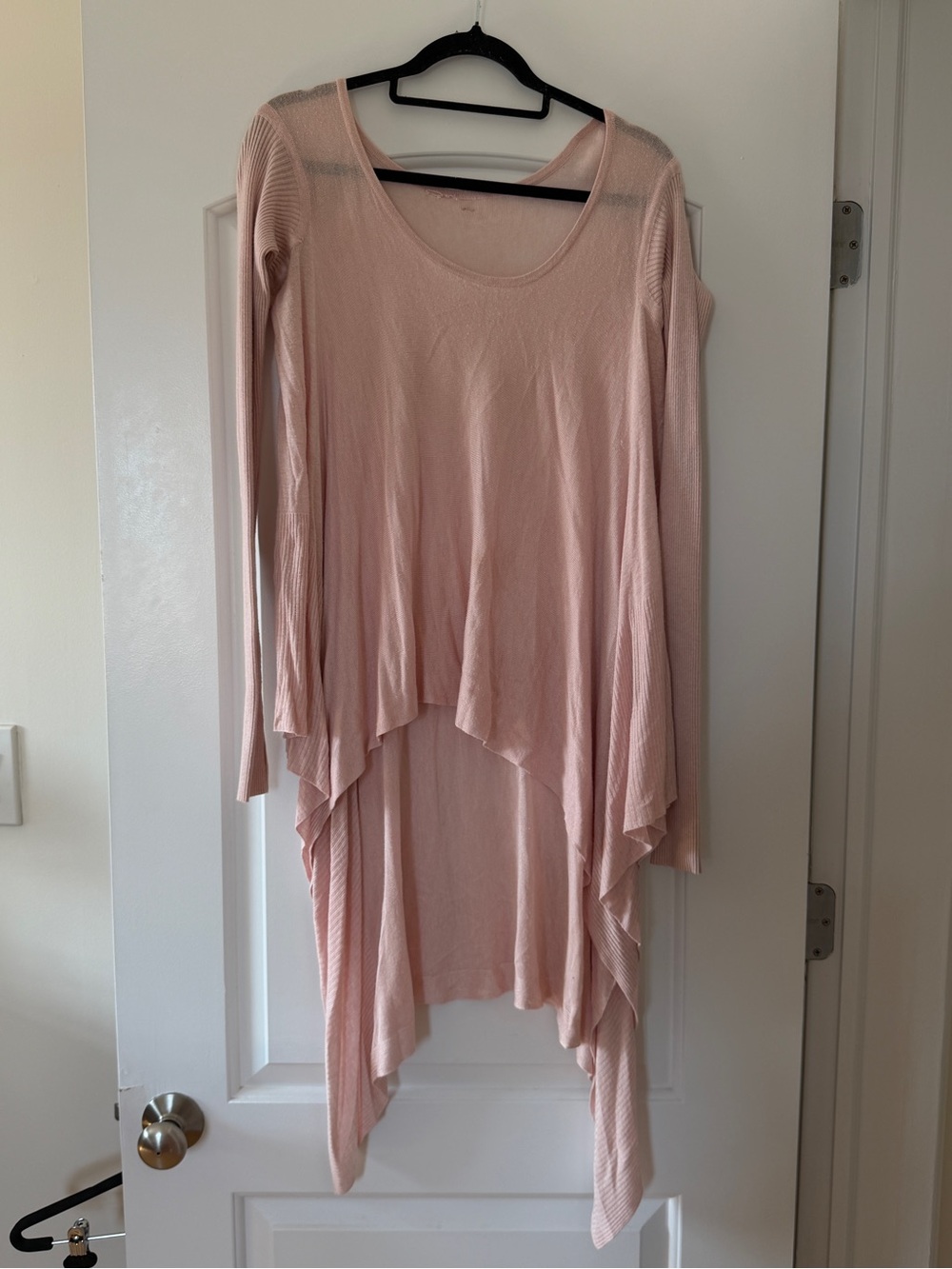 lululemon athletica Asymmetrical Blush Pink Long Sleeve Dress